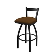 821 Catalina Low Back Swivel Stool with Black Wrinkle Finish and Canter Thatch Seat, AGS-82125BW001