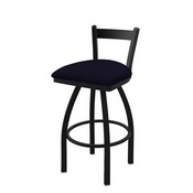 821 Catalina Low Back Swivel Stool with Black Wrinkle Finish and Canter Twilight Seat, AGS-82125BW002