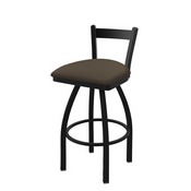 821 Catalina Low Back Swivel Stool with Black Wrinkle Finish and Canter Earth Seat, AGS-82125BW006