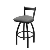 821 Catalina Low Back Swivel Stool with Black Wrinkle Finish and Graph Alpine Seat, AGS-82125BW020