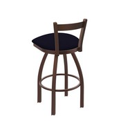 821 Catalina Low Back Swivel Stool with Bronze Finish and Canter Twilight Seat, AGS-82125BZ002