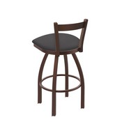 821 Catalina Low Back Swivel Stool with Bronze Finish and Canter Storm Seat, AGS-82125BZ004