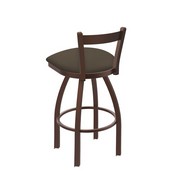 821 Catalina Low Back Swivel Stool with Bronze Finish and Canter Earth Seat, AGS-82125BZ006