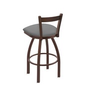 821 Catalina Low Back Swivel Stool with Bronze Finish and Canter Folkstone Grey Seat, AGS-82125BZ007