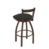821 Catalina Low Back Swivel Stool with Bronze Finish and Canter Iron Seat, AGS-82125BZ008