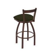 821 Catalina Low Back Swivel Stool with Bronze Finish and Canter Pine Seat, AGS-82125BZ010
