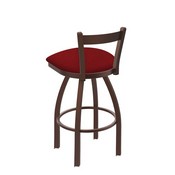 821 Catalina Low Back Swivel Stool with Bronze Finish and Graph Ruby Seat, AGS-82125BZ016