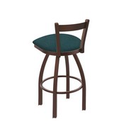 821 Catalina Low Back Swivel Stool with Bronze Finish and Graph Tidal Seat, AGS-82125BZ022