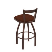 821 Catalina Low Back Swivel Stool with Bronze Finish and Rein Adobe Seat, AGS-82125BZ023