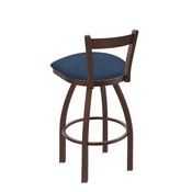 821 Catalina Low Back Swivel Stool with Bronze Finish and Rein Bay Seat, AGS-82125BZ024