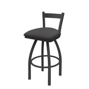 821 Catalina Low Back Swivel Stool with Pewter Finish and Canter Storm Seat, AGS-82125PW004