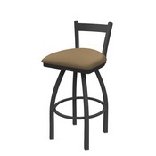 821 Catalina Low Back Swivel Stool with Pewter Finish and Canter Sand Seat, AGS-82125PW013