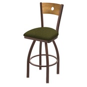 830 Voltaire Swivel Stool with Bronze Finish, Medium Back and Graph Parrot Seat, AGS-83025BZMedMplB015
