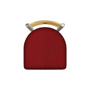 830 Voltaire Swivel Counter Stool with Stainless Finish, Medium Back, and Graph Ruby Seat, AGS-83025SSMedMplB016