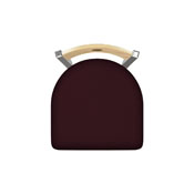 830 Voltaire Swivel Counter Stool with Stainless Finish, Natural Back, and Canter Bordeaux Seat, AGS-83025SSNatMplB005
