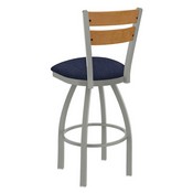 832 Thor Swivel Stool with Anodized Nickel Finish, Medium Back and Graph Anchor Seat, AGS-83225ANMedMpl014