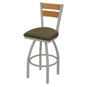 832 Thor Swivel Stool with Anodized Nickel Finish, Medium Back and Graph Cork Seat, AGS-83225ANMedMpl017