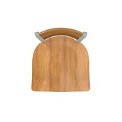 832 Thor Swivel Stool with Anodized Nickel Finish, Medium Back and Medium Maple Seat, AGS-83225ANMedMplMedMpl