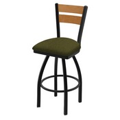 832 Thor Swivel Stool with Black Wrinkle Finish, Medium Back and Graph Parrot Seat, AGS-83225BWMedMpl015