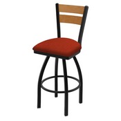 832 Thor Swivel Stool with Black Wrinkle Finish, Medium Back and Graph Poppy Seat, AGS-83225BWMedMpl021