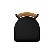 832 Thor Swivel Stool with Black Wrinkle Finish, Medium Back and Black Vinyl Seat, AGS-83225BWMedMplBlkVinyl