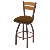 832 Thor Swivel Stool with Bronze Finish, Medium Back and Canter Thatch Seat, AGS-83225BZMedMpl001