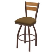 832 Thor Swivel Stool with Bronze Finish, Medium Back and Canter Saddle Seat, AGS-83225BZMedMpl012