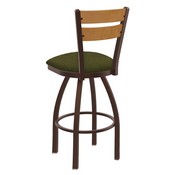 832 Thor Swivel Stool with Bronze Finish, Medium Back and Graph Parrot Seat, AGS-83225BZMedMpl015