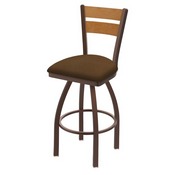 832 Thor Swivel Stool with Bronze Finish, Medium Back and Rein Thatch Seat, AGS-83225BZMedMpl026