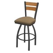 832 Thor Swivel Stool with Pewter Finish, Medium Back and Canter Sand Seat, AGS-83225PWMedMpl013