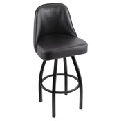 L048 Logo Grizzly Florida Panthers - 2024 Stanley Cup Swivel Stool with Black Wrinkle Finish by HBS AGS-L04825FlaPanCup24
