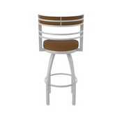 860 Hunter Swivel Stool with Anodized Nickel Finish and Canter Thatch Seat and Back, AGS-86025AN001