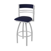 860 Hunter Swivel Stool with Anodized Nickel Finish and Canter Twilight Seat and Back, AGS-86025AN002