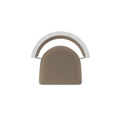860 Hunter Swivel Stool with Anodized Nickel Finish and Canter Earth Seat and Back, AGS-86025AN006