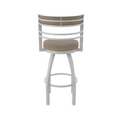 860 Hunter Swivel Stool with Anodized Nickel Finish and Canter Earth Seat and Back, AGS-86025AN006