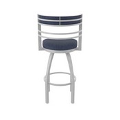 860 Hunter Swivel Stool with Anodized Nickel Finish and Graph Anchor Seat and Back, AGS-86025AN014