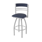 860 Hunter Swivel Stool with Anodized Nickel Finish and Graph Anchor Seat and Back, AGS-86025AN014