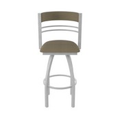 860 Hunter Swivel Stool with Anodized Nickel Finish and Graph Cork Seat and Back, AGS-86025AN017