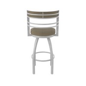 860 Hunter Swivel Stool with Anodized Nickel Finish and Graph Cork Seat and Back, AGS-86025AN017