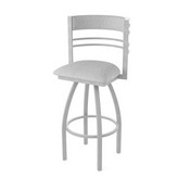 860 Hunter Swivel Stool with Anodized Nickel Finish and Graph Alpine Seat and Back, AGS-86025AN020