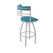 860 Hunter Swivel Stool with Anodized Nickel Finish and Graph Tidal Seat and Back, AGS-86025AN022