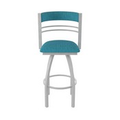 860 Hunter Swivel Stool with Anodized Nickel Finish and Graph Tidal Seat and Back, AGS-86025AN022