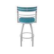 860 Hunter Swivel Stool with Anodized Nickel Finish and Graph Tidal Seat and Back, AGS-86025AN022