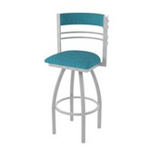 860 Hunter Swivel Stool with Anodized Nickel Finish and Graph Tidal Seat and Back, AGS-86025AN022