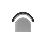 860 Hunter Swivel Stool with Black Wrinkle Finish and Canter Folkstone Grey Seat and Back, AGS-86025BW007