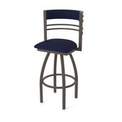 860 Hunter Swivel Stool with Bronze Finish and Canter Twilight Seat and Back, AGS-86025BZ002