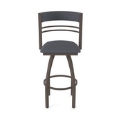 860 Hunter Swivel Stool with Bronze Finish and Canter Storm Seat and Back, AGS-86025BZ004