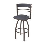860 Hunter Swivel Stool with Bronze Finish and Canter Storm Seat and Back, AGS-86025BZ004
