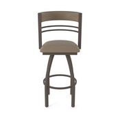 860 Hunter Swivel Stool with Bronze Finish and Canter Earth Seat and Back, AGS-86025BZ006