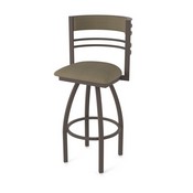 860 Hunter Swivel Stool with Bronze Finish and Graph Cork Seat and Back, AGS-86025BZ017